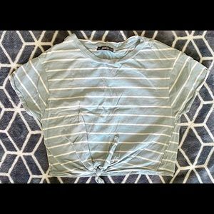 SHEIN Striped with knot shirt